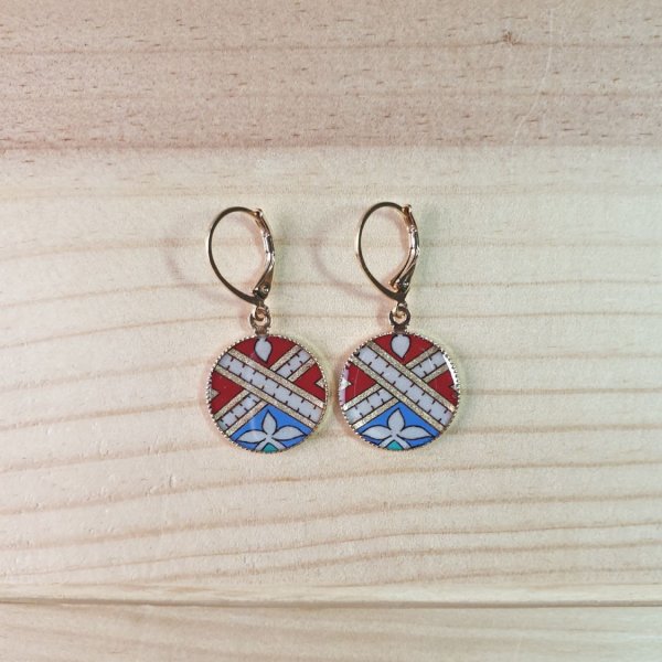 Gold/rot/blau/gr&uuml;n illuminierte H&auml;ngeohrringe