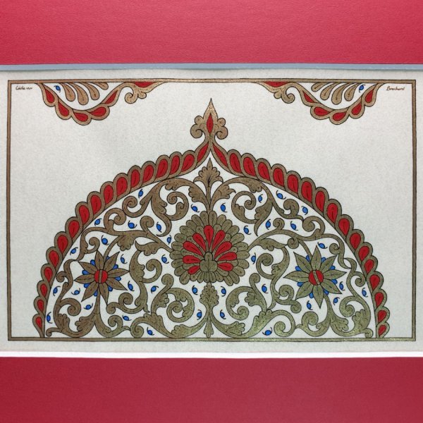 Buchmalerei Arabesken gold/rot/blau
