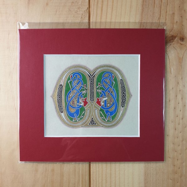 Illuminierter Buchstabe M im franz&ouml;sisch-s&auml;chsischen Stil