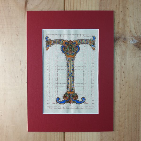 Illuminierter T-Brief im franz&ouml;sisch-s&auml;chsischen Stil