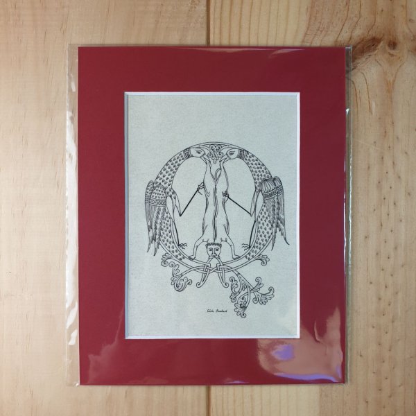 Illuminierter Q-Brief im romanischen Stil