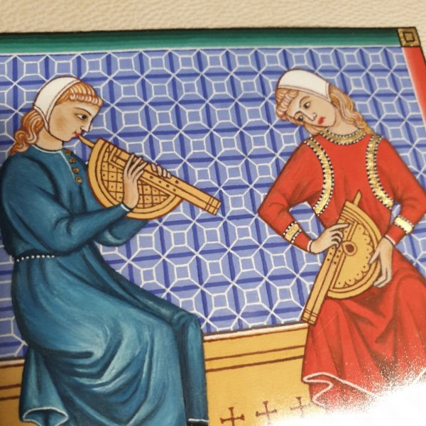 Illuminierte Miniaturmalerei : Musiker